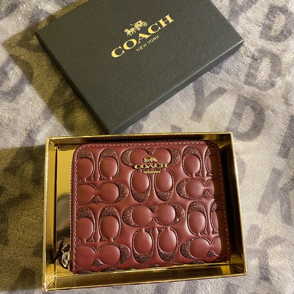 Coach small wallet with gift box
